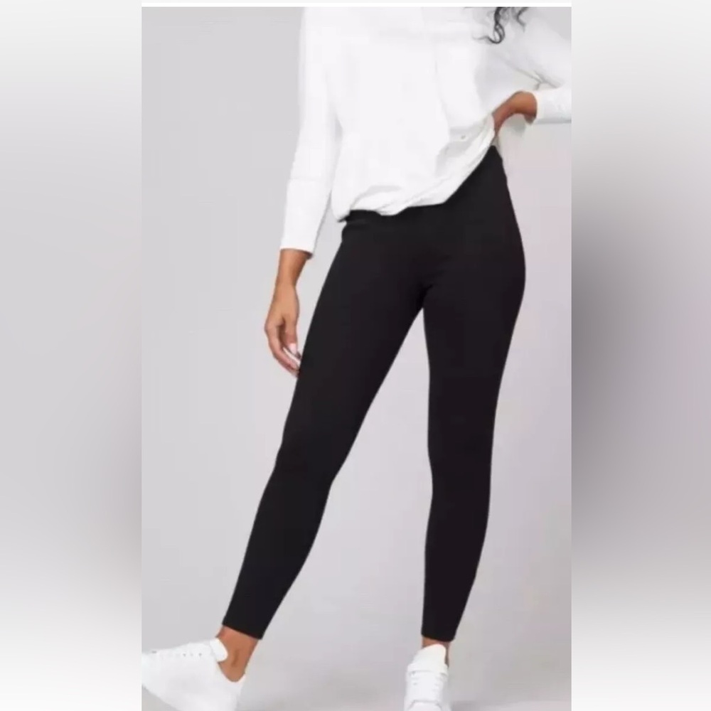 Spanx Jeans Size Large Ankle Skinny Stretch Black Jeanish Slimming Denim